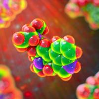 A model of the molecule LSD.